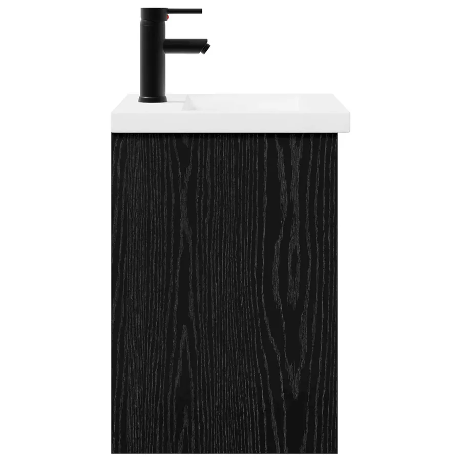 Meuble de salle de bain avec robinet Chêne noir - 6