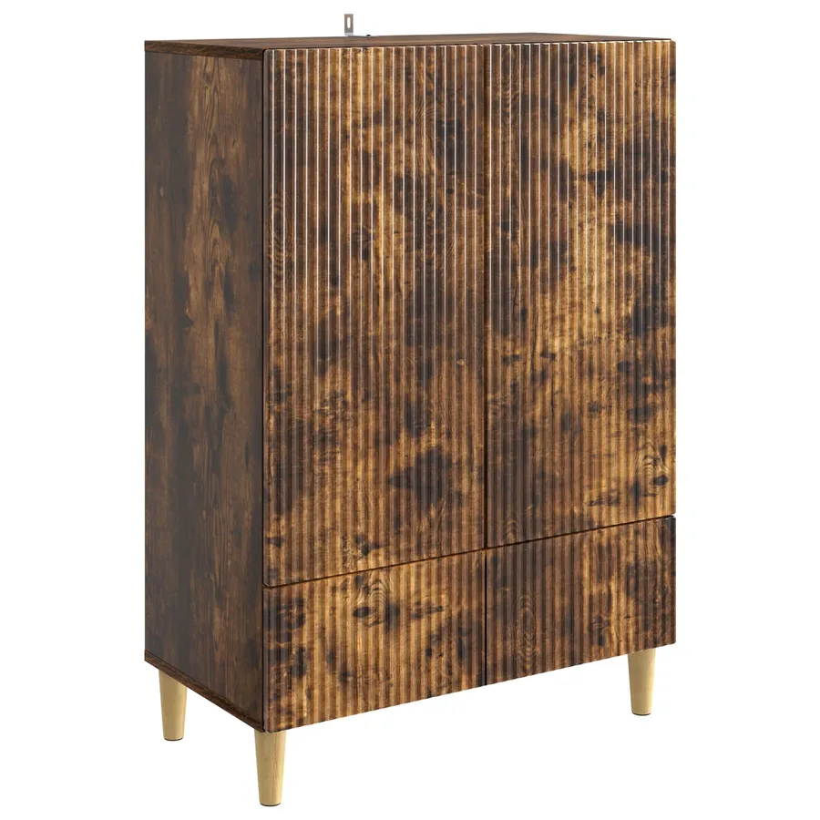 Buffet Chêne fumé 66 x 34,5 x 95 cm Bois d'ingénierie - 2