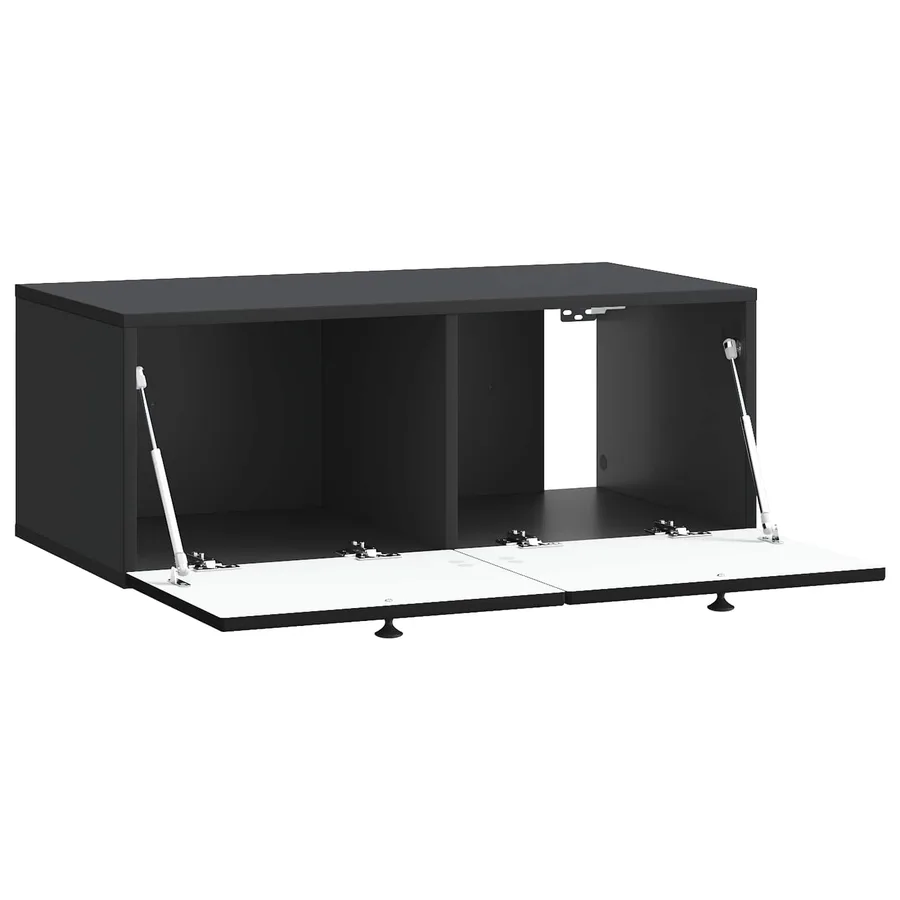 Meuble TV mural Noir 78,5 x 41 x 30 cm Bois d'ingénierie - 5