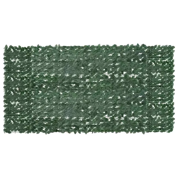 Écran de balcon avec feuilles vert foncé 300x150 cm