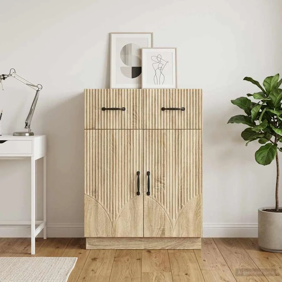 Buffet Chêne Sonoma 66 x 34,5 x 87 cm Bois d'ingénierie - 4