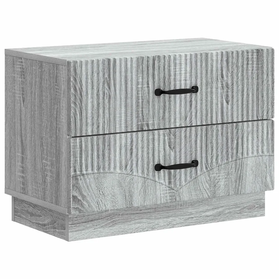 Cabinet de chevet avec tiroir Sonoma gris 62 x 34,5 x 44,5 cm - 2