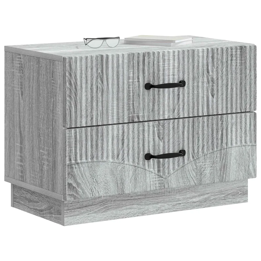 Cabinet de chevet avec tiroir Sonoma gris 62 x 34,5 x 44,5 cm - 3