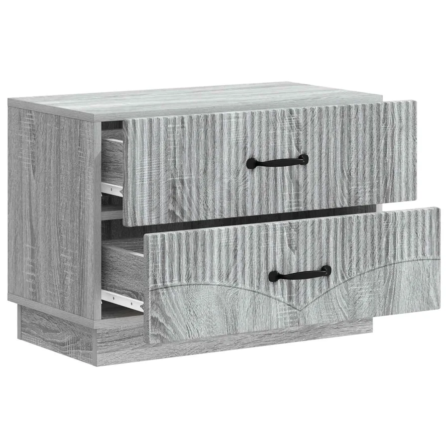 Cabinet de chevet avec tiroir Sonoma gris 62 x 34,5 x 44,5 cm - 4