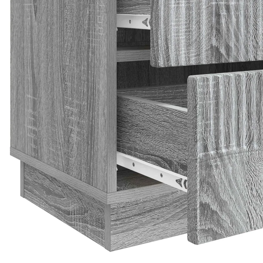 Cabinet de chevet avec tiroir Sonoma gris 62 x 34,5 x 44,5 cm - 9