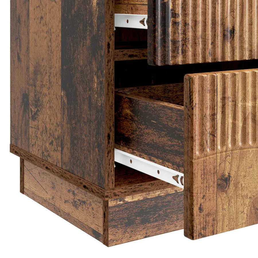 Cabinet de chevet avec tiroir Bois ancien 62 x 34,5 x 44,5 cm - 9