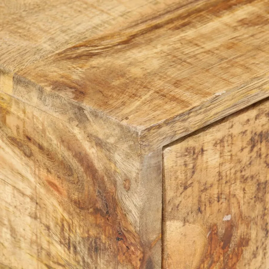 Table d'appoint en forme d'U 45x30x61cm Bois de manguier massif - 7