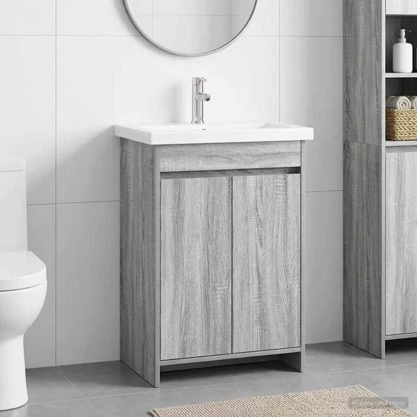 Ensemble de mobilier de salle de bain Sonoma gris