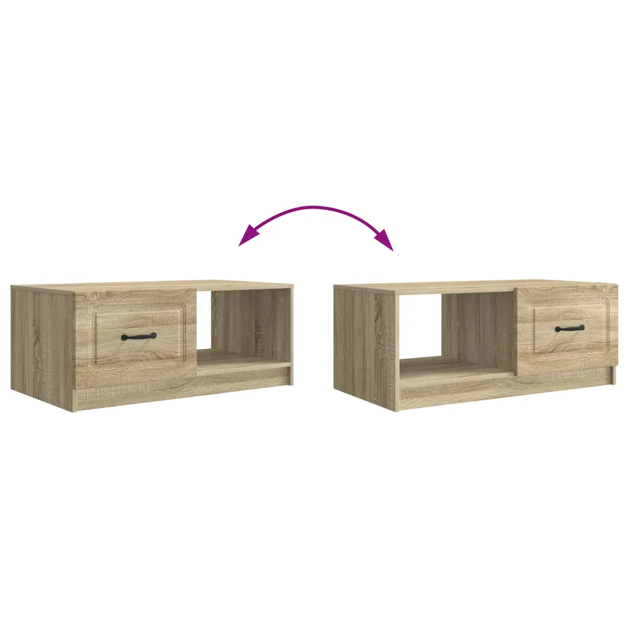 Table basse Chêne Sonoma 90 x 50 x 37 cm Bois d'ingénierie - 8
