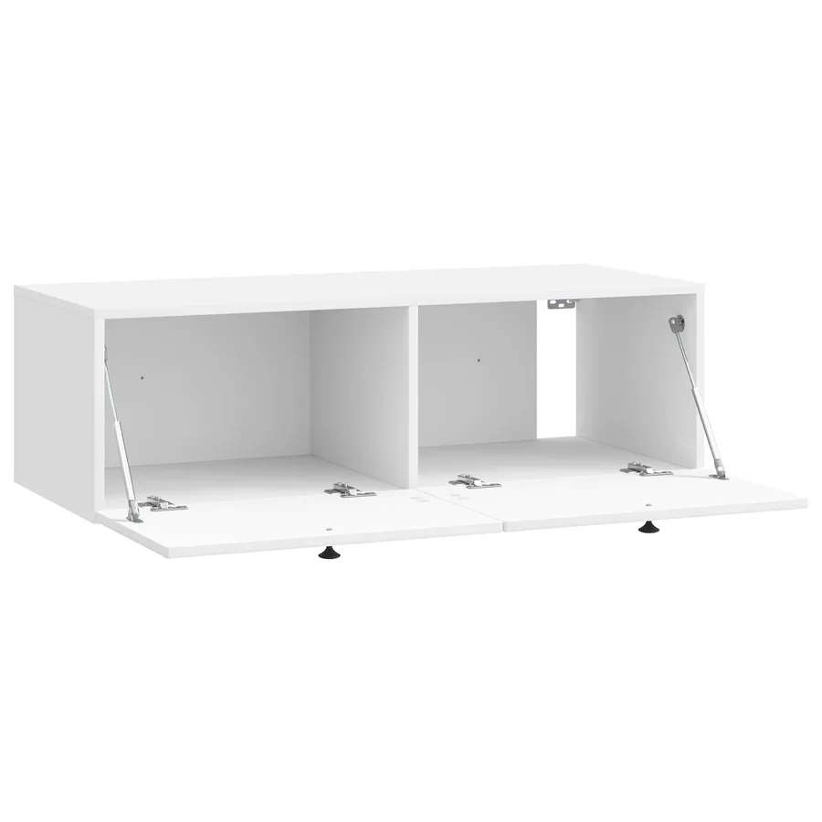 Meuble TV mural Montage mural Blanc brillant 98 x 41 x 30 cm - 5