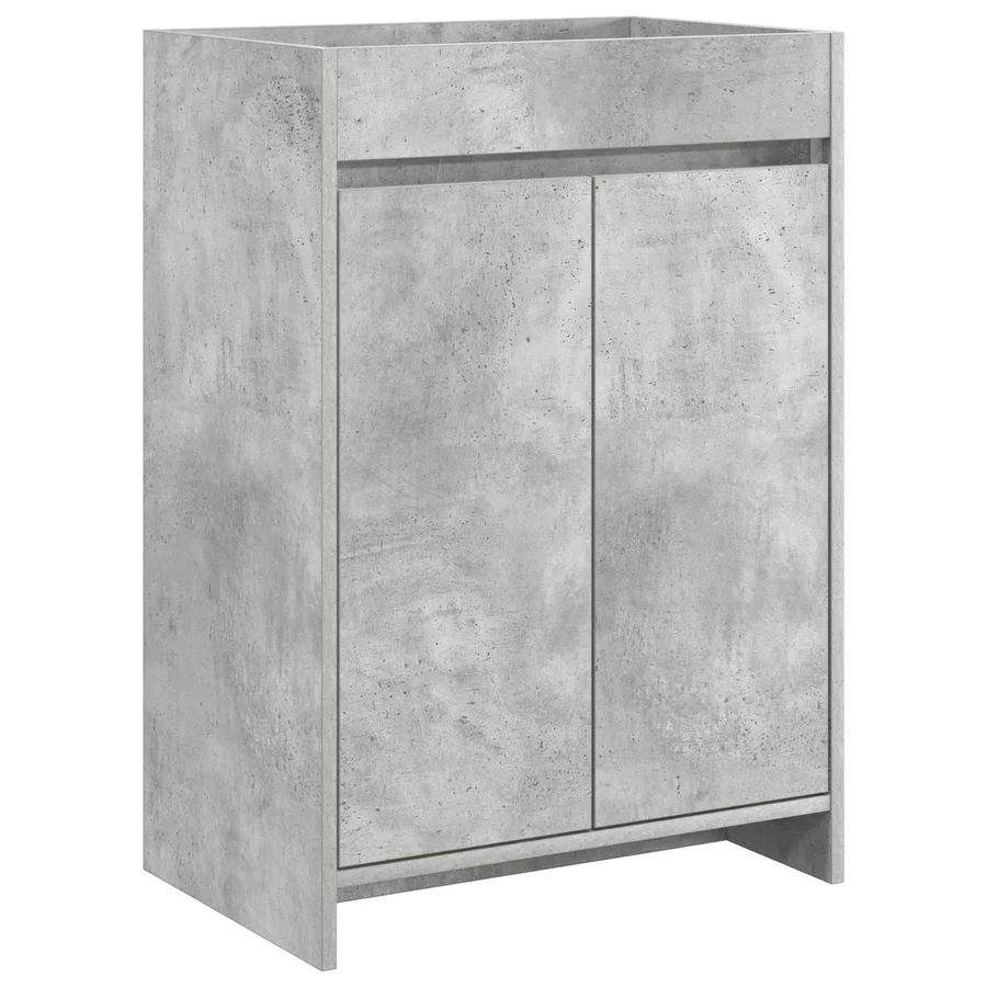 Meuble sous lavabo de salle de bain Gris béton - 2