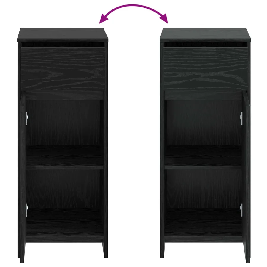 Armoire de salle de bain Chêne noir 35 x 36,5 x 85 cm - 7