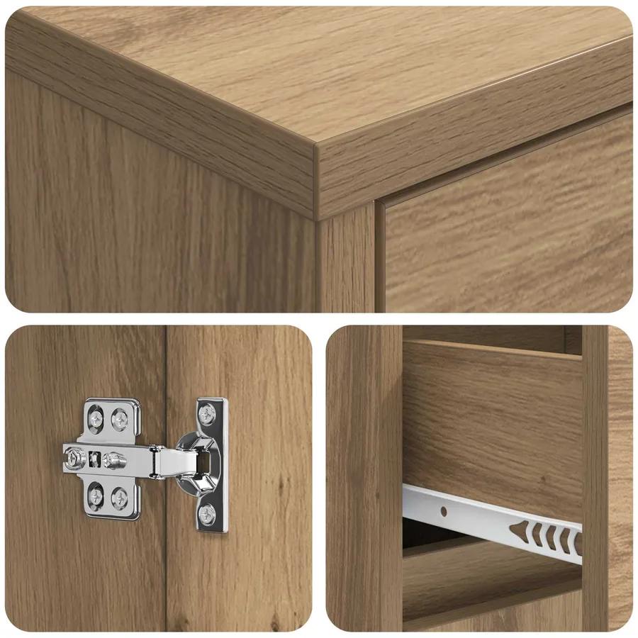 Armoire de salle de bain Chêne artisanal 35 x 36,5 x 85 cm - 6