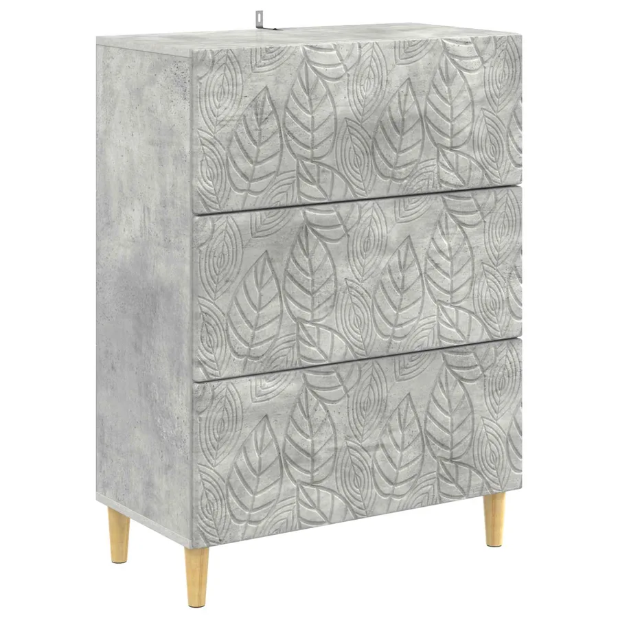 Armoire à tiroirs Gris béton 66 x 34,5 x 90 cm - 2