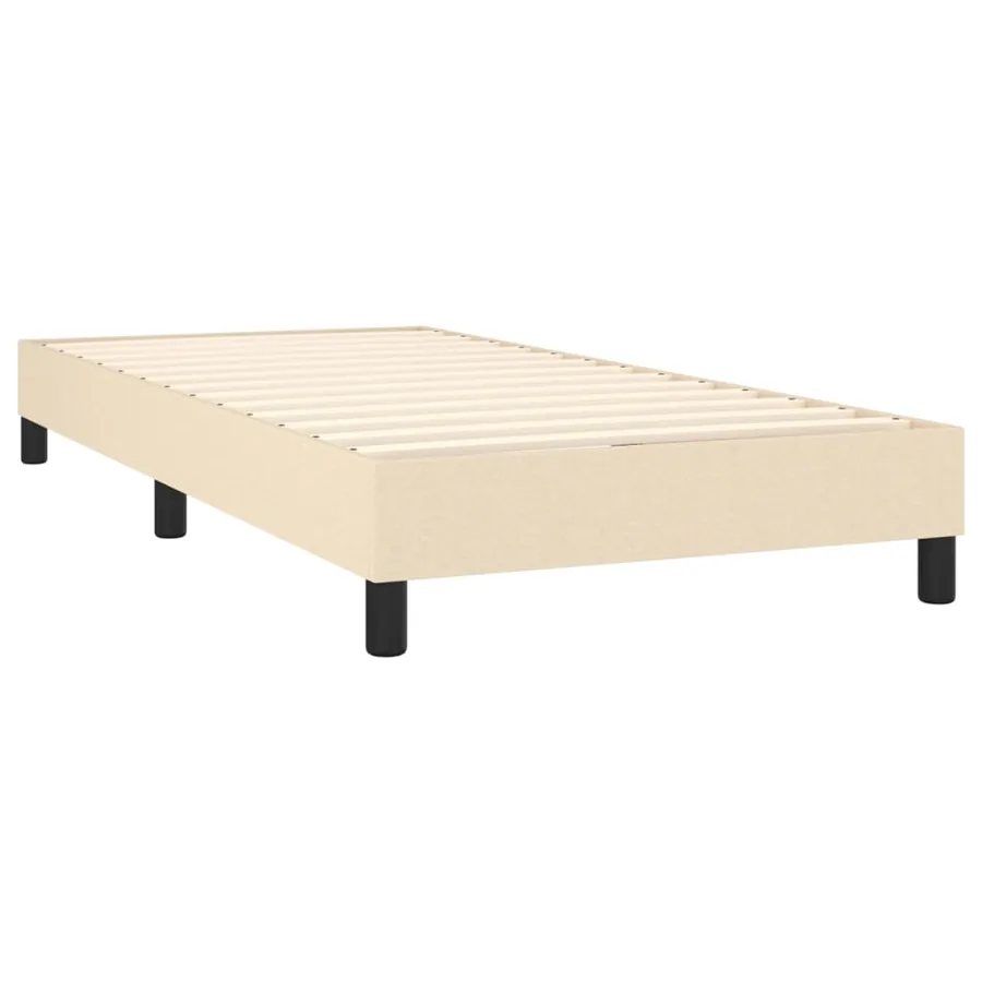 Sommier à lattes de lit avec matelas Crème 80x200 cm Tissu - 4