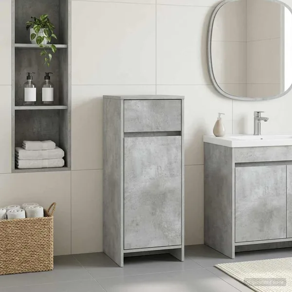 Armoire de salle de bain Gris béton 35 x 36,5 x 85 cm