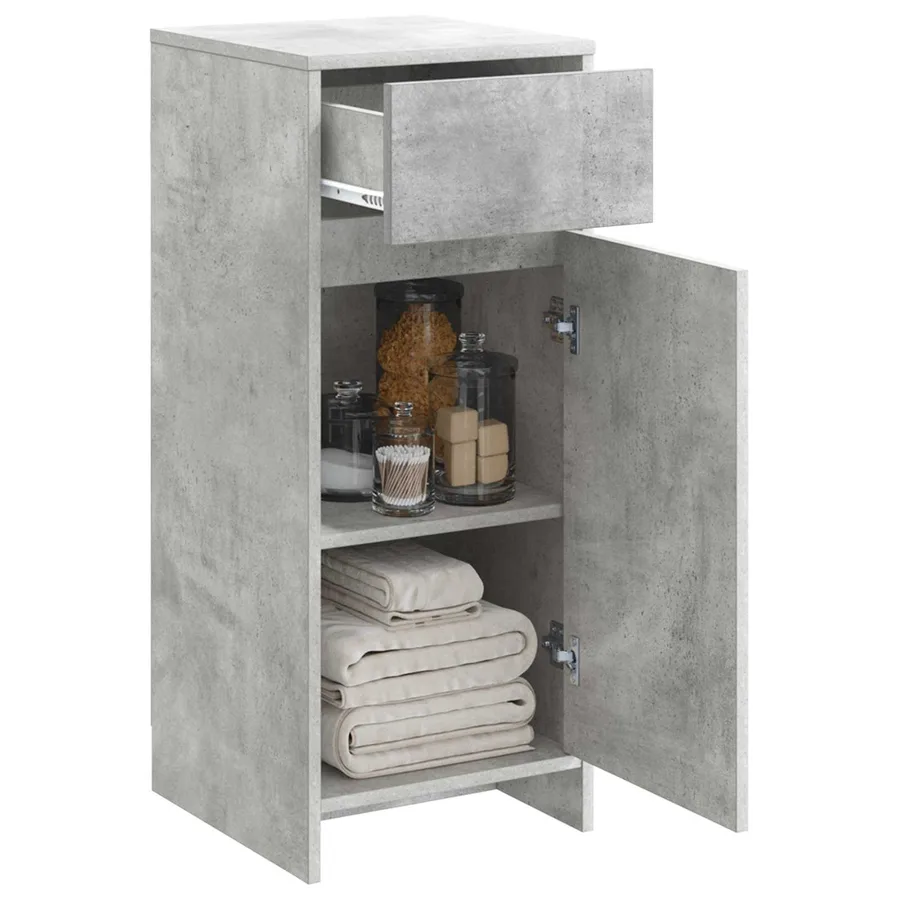 Armoire de salle de bain Gris béton 35 x 36,5 x 85 cm - 3
