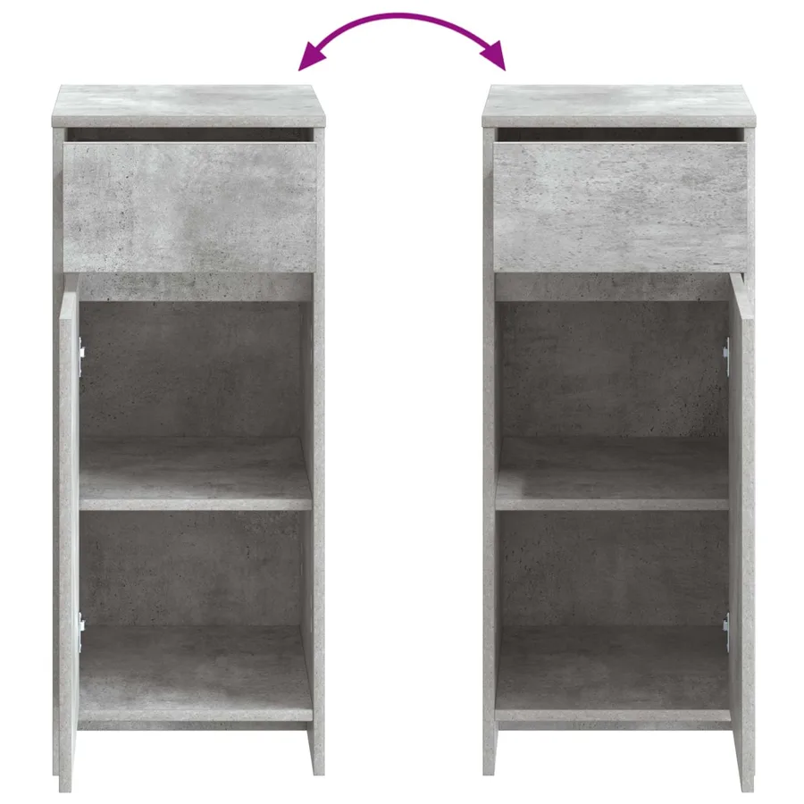 Armoire de salle de bain Gris béton 35 x 36,5 x 85 cm - 7