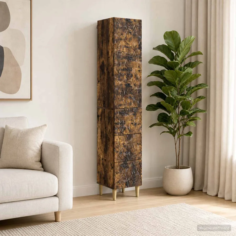Ensemble de Meubles 2 pcs Chêne fumé 33 x 34,5 x 90 cm