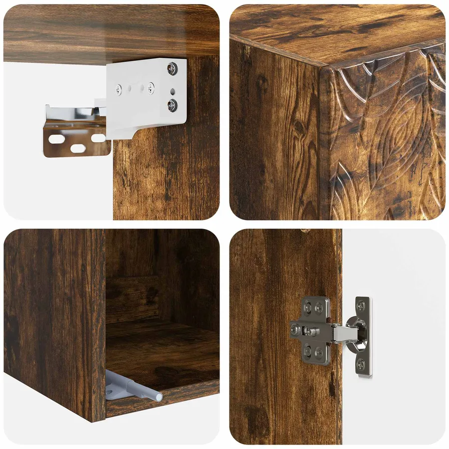Ensemble de Meubles 2 pcs Chêne fumé 33 x 34,5 x 90 cm - 8