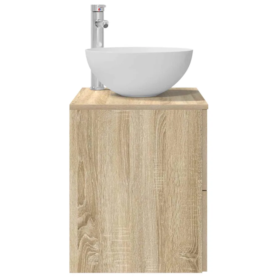 Meuble lavabo mural Chêne Sonoma 49,5 x 35 x 63 cm - 4