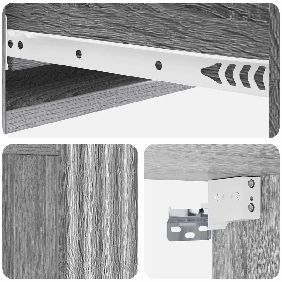 Table d'appoint murale Sonoma gris 87,5 x 34,5 x 17 cm - 8
