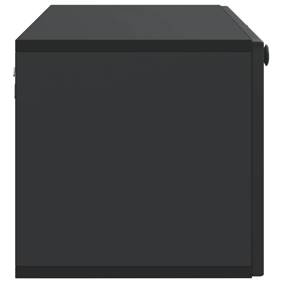 Meuble TV mural Noir 98 x 31 x 30 cm Bois d'ingénierie - 7