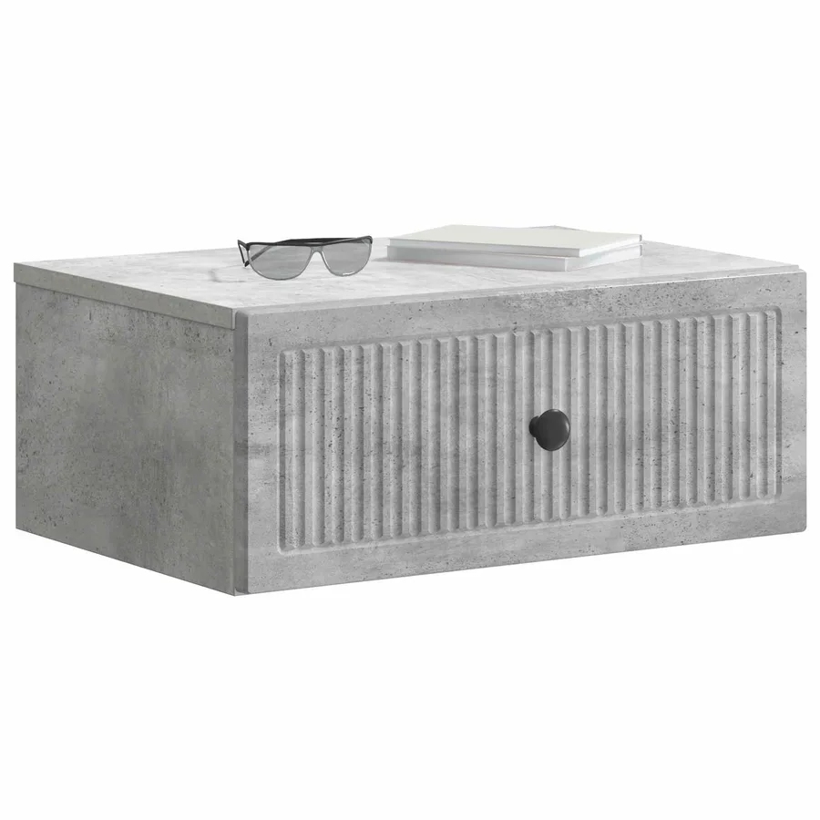 Cabinet de chevet 2 pcs Gris béton 49 x 34,5 x 20 cm - 3