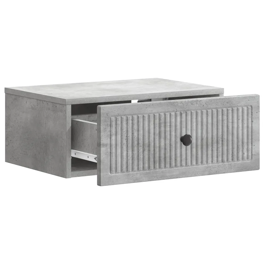 Cabinet de chevet 2 pcs Gris béton 49 x 34,5 x 20 cm - 6