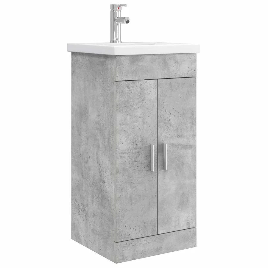 Meuble de salle de bain avec évier Gris béton 42 x 40 x 84,5 cm - 2