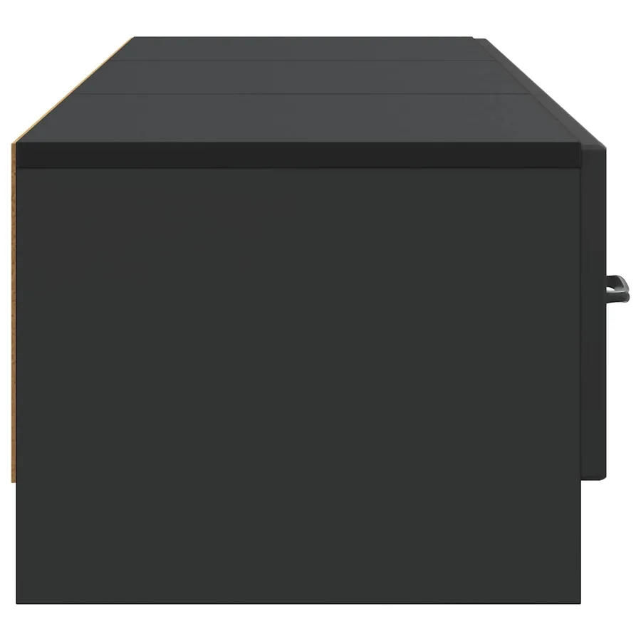 Meuble TV avec tiroir Noir 147 x 34,5 x 27 cm Bois d'ingénierie - 7