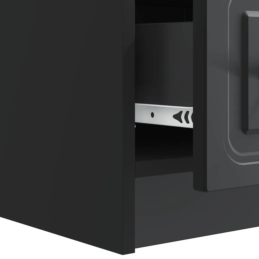 Meuble TV avec tiroir Noir 147 x 34,5 x 27 cm Bois d'ingénierie - 9