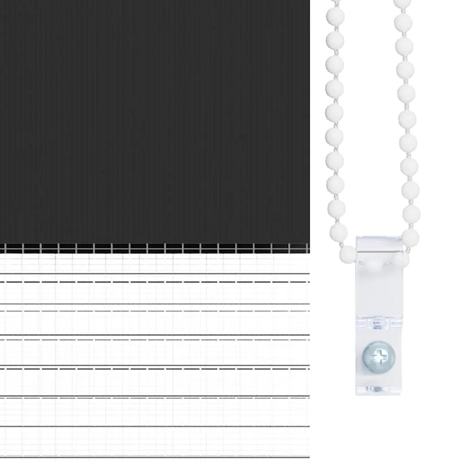 Store vénitien zébré 90,9 x 150 cm, largeur du tissu 86,7 cm, noir - 8