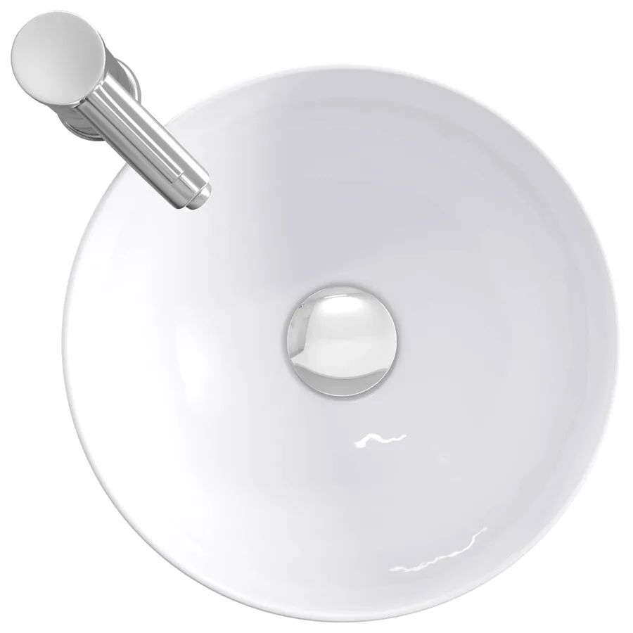 Lavabo de salle de bains Chrome 32 x 32 x 13 cm métal - 7