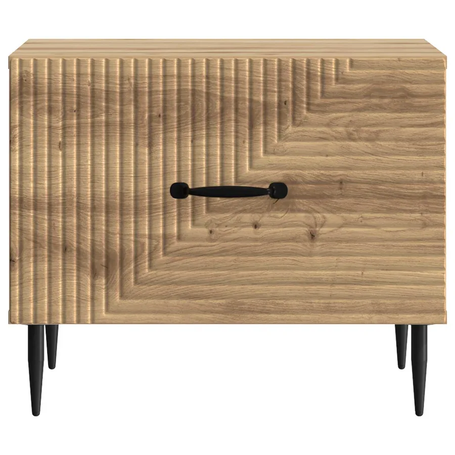 Table basse Chêne artisanal 49 x 50 x 40 cm Bois d'ingénierie - 5