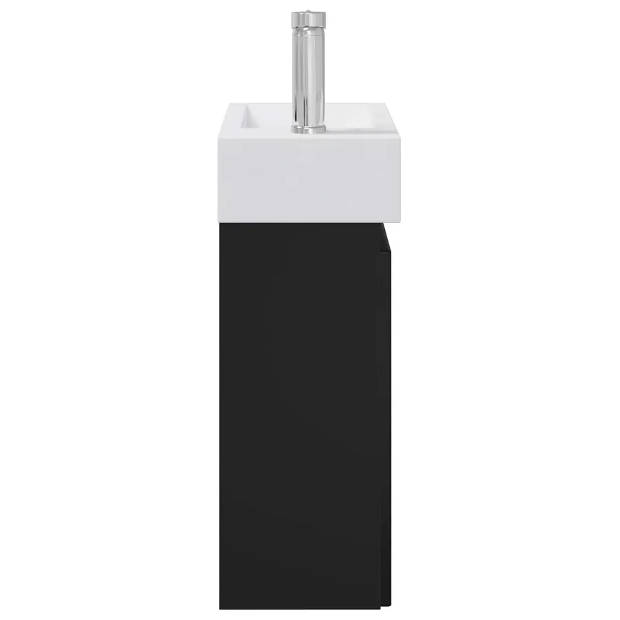Meuble de salle de bain avec robinet Noir 45,5 x 25,5 x 84 cm - 6