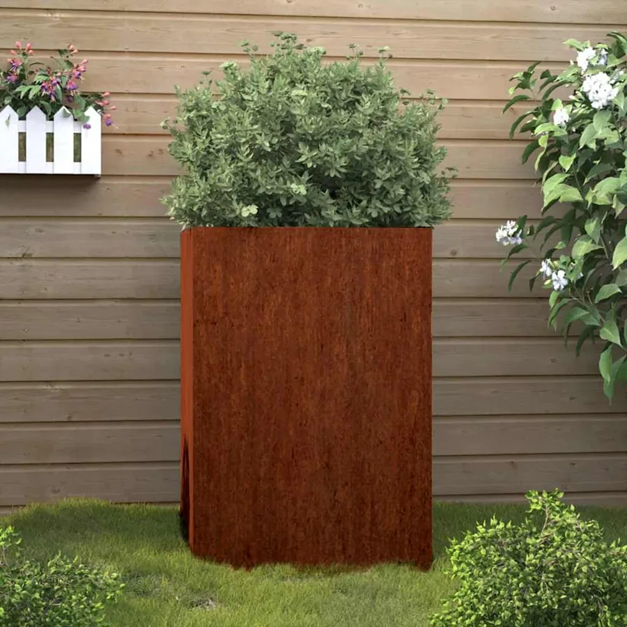 Jardinière 42x38x75 cm acier corten