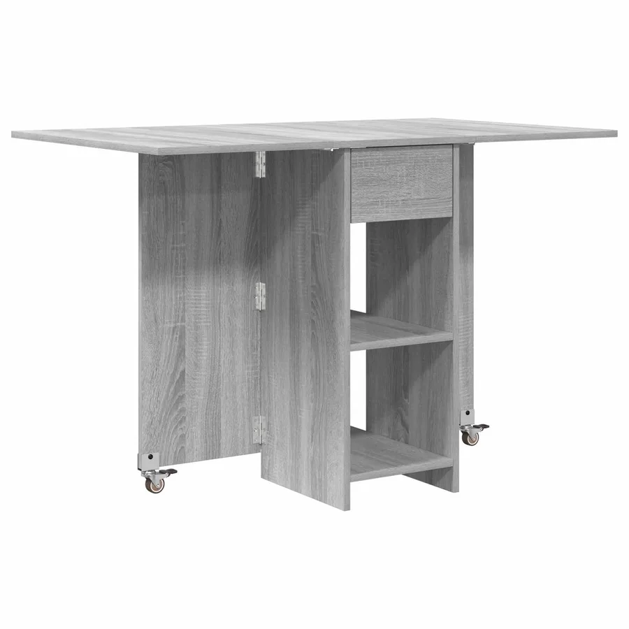 Table à dîner 115 x 70 x 75 cm Bois d'ingénierie Sonoma gris - 2