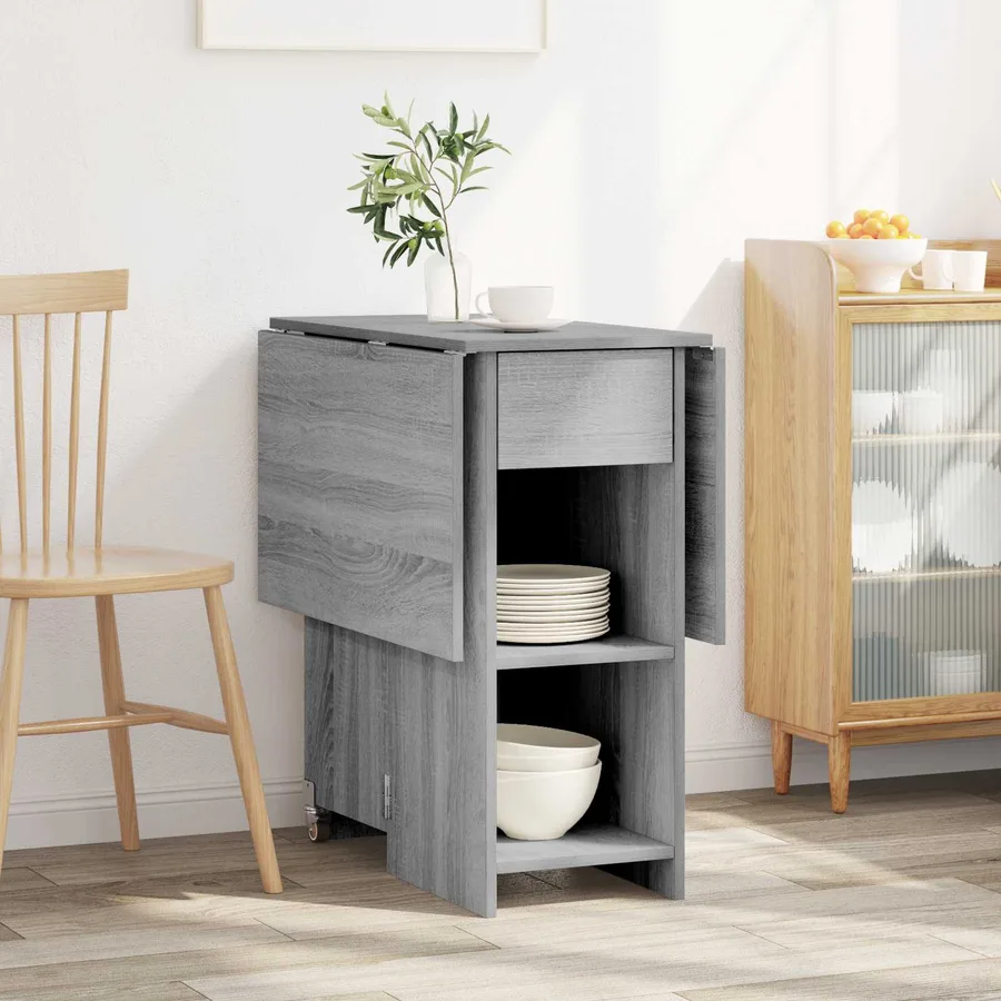 Table à dîner 115 x 70 x 75 cm Bois d'ingénierie Sonoma gris - 4