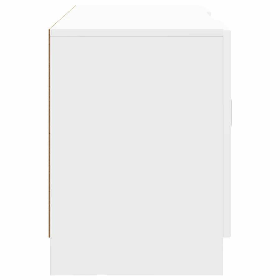 Meuble TV Blanc brillant 102 x 34,5 x 47 cm Bois d'ingénierie - 7