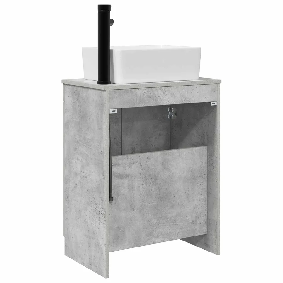 Meuble de salle de bain avec évier Gris béton 54 x 35 x 83 cm - 6