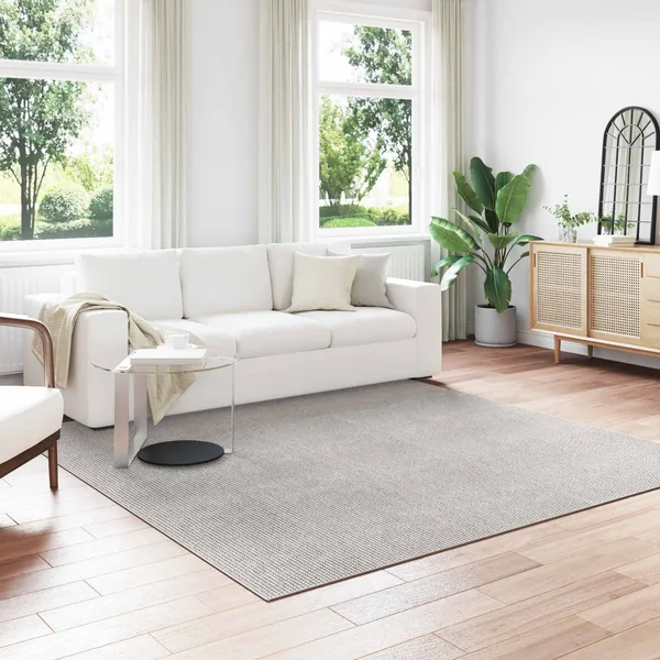 Tapis de surface Carré LUGO Crème et gris 240 x 240 cm