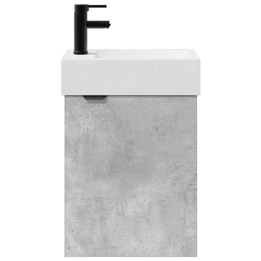 Meuble de salle de bain avec robinet Gris béton - 5