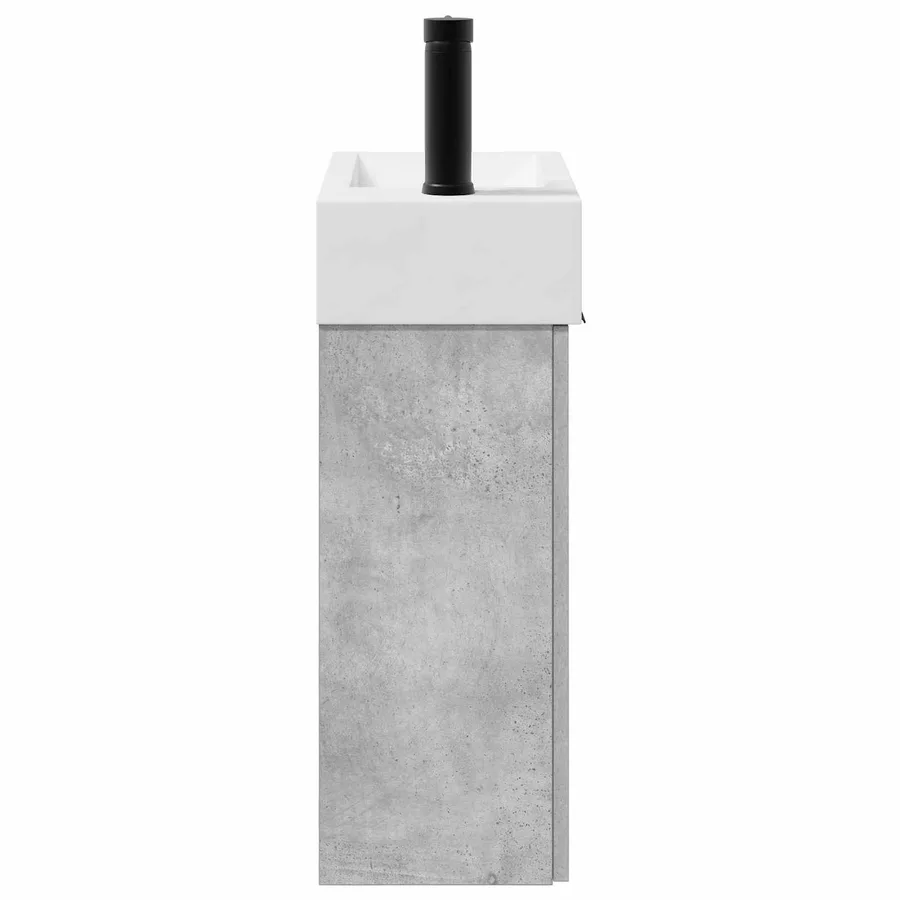 Meuble de salle de bain avec robinet Gris béton - 6