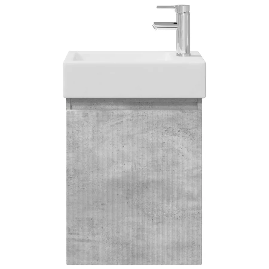 Meuble de salle de bain avec robinet Gris béton - 5