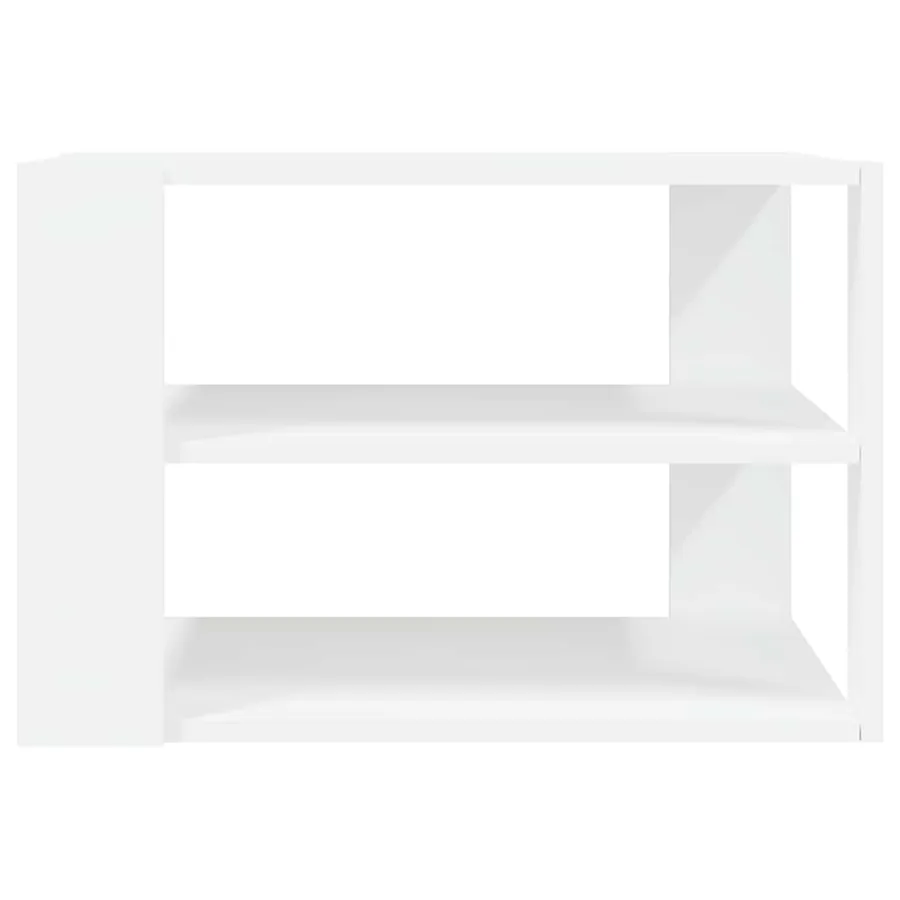 Table basse blanc 58x58x40 cm bois d'ingénierie - 4