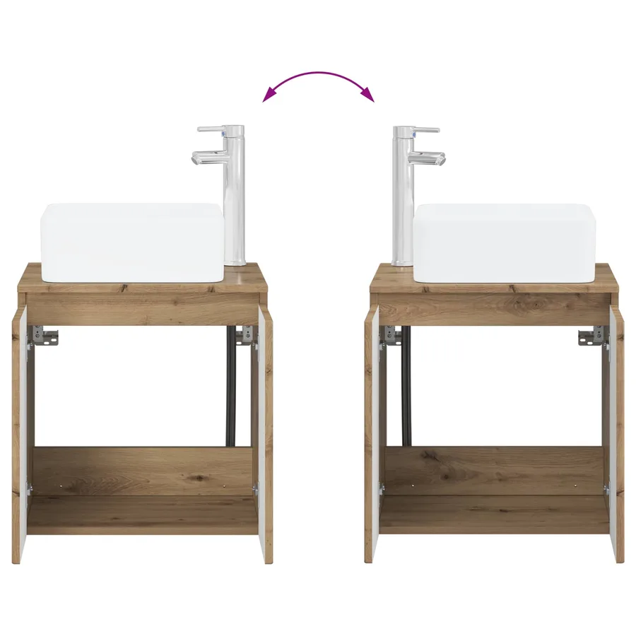 Ensemble de mobilier de salle de bain 6 pc Chêne artisanal - 13