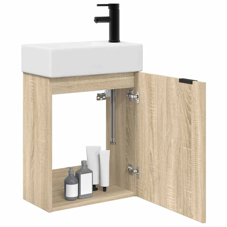 Meuble de salle de bain avec robinet Chêne Sonoma - 3