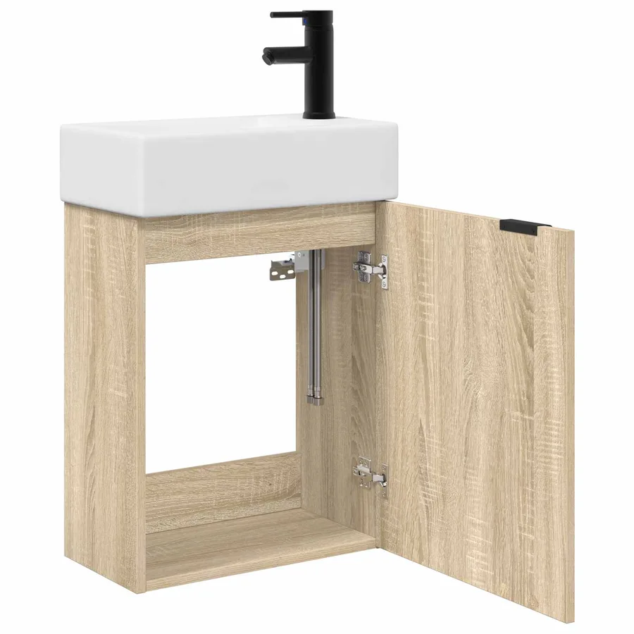 Meuble de salle de bain avec robinet Chêne Sonoma - 4
