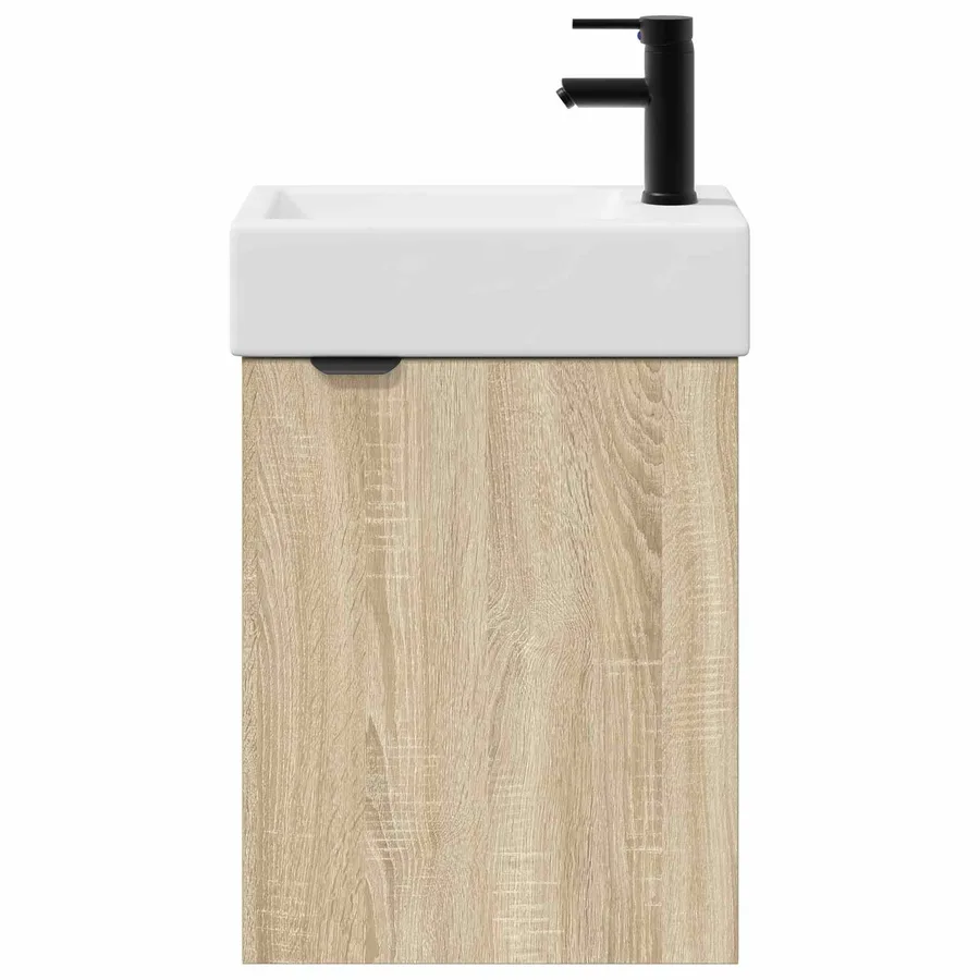 Meuble de salle de bain avec robinet Chêne Sonoma - 5